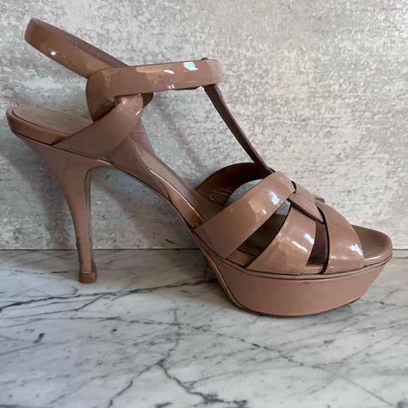 YSL tribute Yves Saint Laurent nude patent leather sz 36 - Picture 10 of 15
